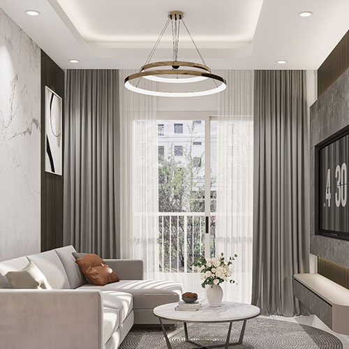 Căn hộ 2 ngủ, phong cách hiện đại