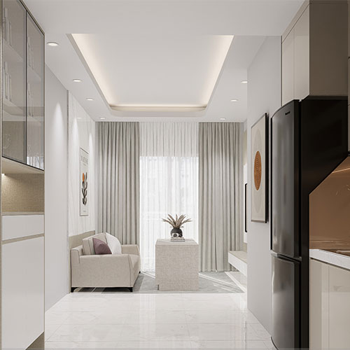 Chung cư 2 phòng ngủ, 2 wc siêu đẹp và tiện nghi