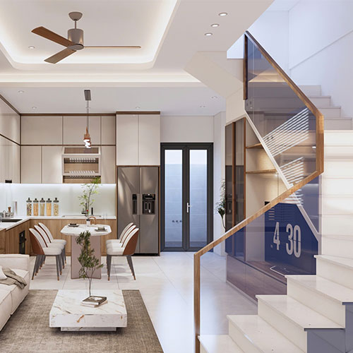 Bếp gỗ công nghiệp đẹp tại Nội Thất GHome